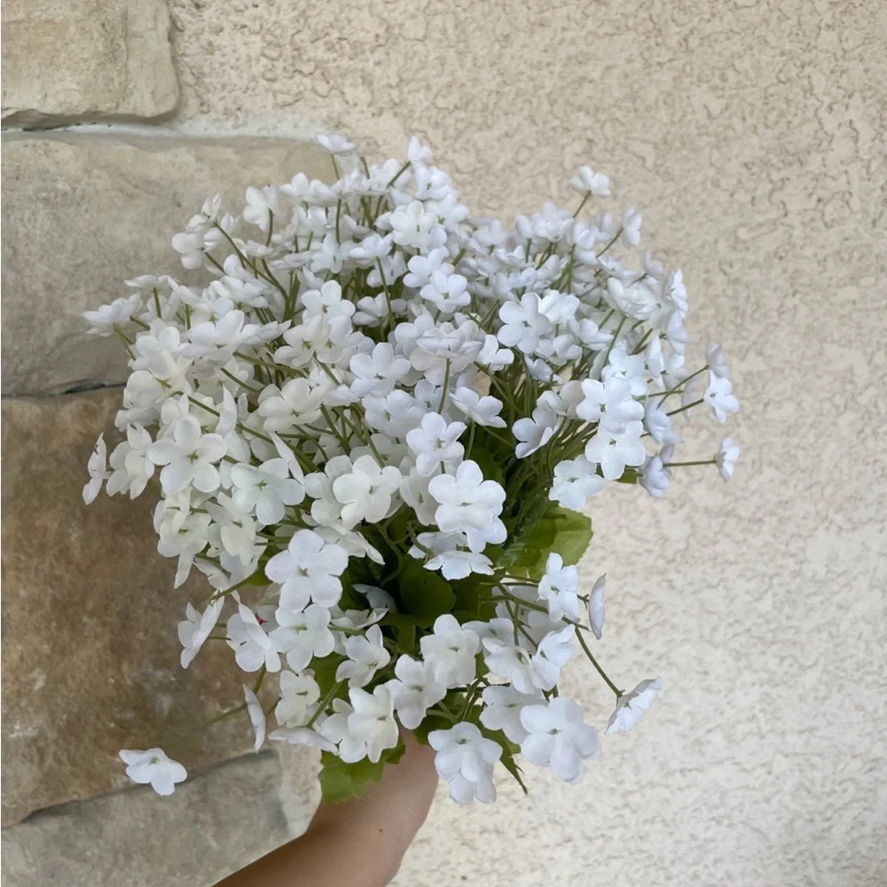 White flower stems